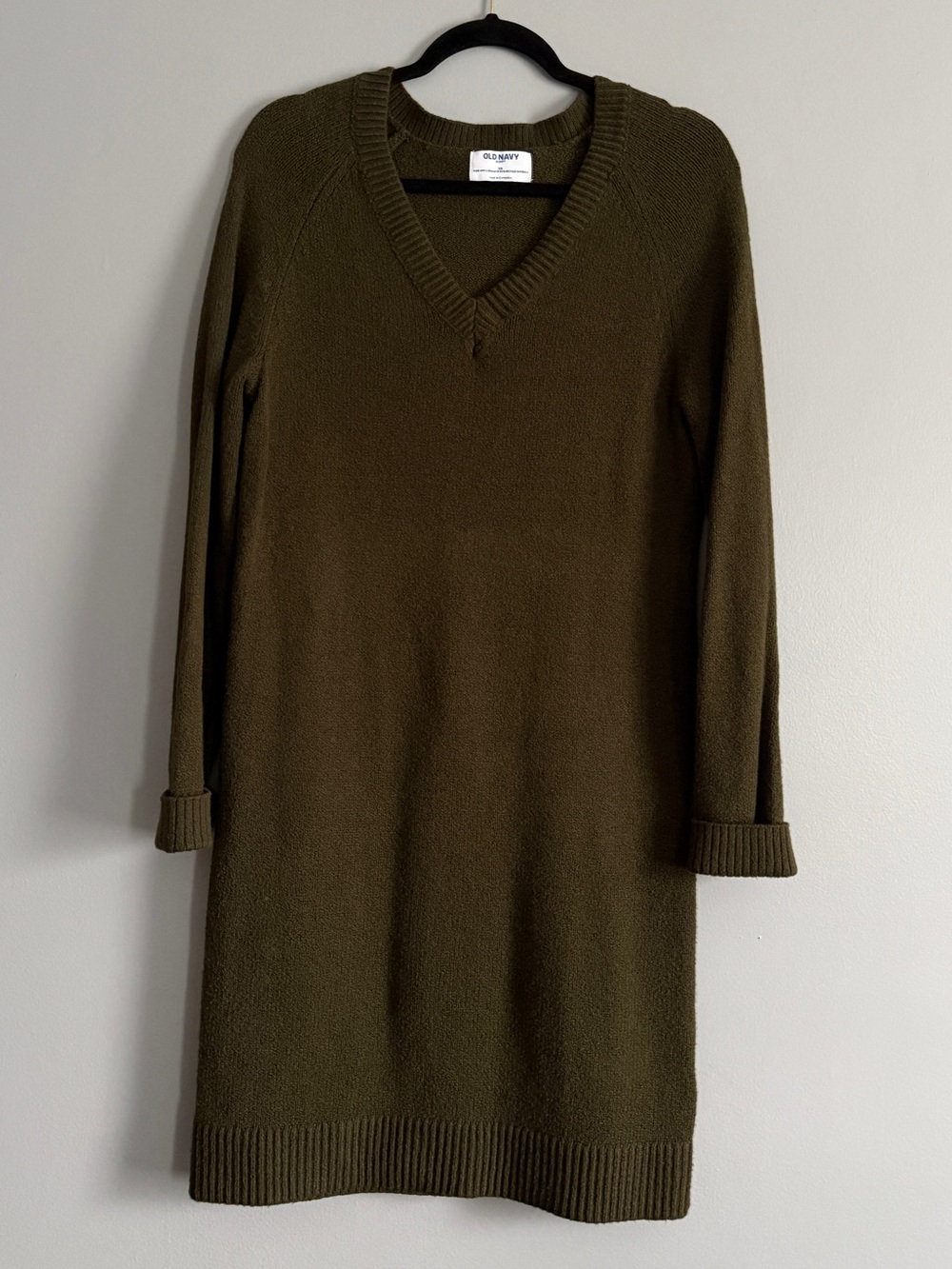 V-Neck Sweater Dress